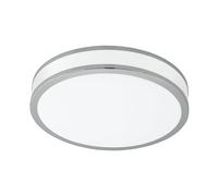 EGLO Palermo 2 LED Ceiling Light, 1 Bulb Ceiling Light, Material: Steel and Plastic, Colour: Chrome, White, Diameter: 28 cm