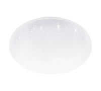 Eglo LED Ceiling Lamp Pogliola, Flush Mount Light with Crystal Effect and Dip Switch, for Kitchen, Metal Plastic in White, Warm Neutral Cool Ø 43 cm