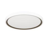 Eglo LED Ceiling lamp Semovigo, Round Light Fixture with dip Switch, Office and Kitchen Lighting in White Dark Bronze, Warm - Neutral - Cool White, Ø 40 cm