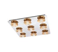 EGLO LED ceiling lamp Torano, dimmable ceiling light, steel in chrome, gold