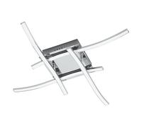 Eglo LED Ceiling lamp Valmora, 4-Light Ceiling Fixture, Material: Aluminium, Plastic, Colour: Chrome