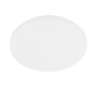 Eglo LED Ceiling Light Approdo, 4600 lumens, lamp for Balcony and Terrace, Outdoor Porch Lighting, White Plastic, IP54, Warm White, Ø 43 cm