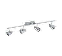 EGLO LED ceiling light Corbera, Ceiling Spotlight, Steel, Plastic in Chrome