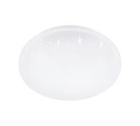 Eglo LED Ceiling Light Fitting Frania-IP, Crystal Effect Bathroom lamp, Office Lighting Made of White Metal and Plastic, Warm - Neutral - Cool White, IP44, Ø 31 cm