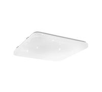 Eglo LED Ceiling Light Fitting Frania-IP, Crystal Effect Bathroom lamp, Office Lighting Made of White Metal and Plastic, Warm - Neutral - Cool White, IP44, 33 x 33 cm
