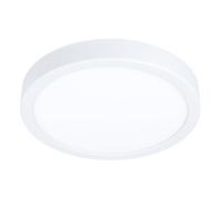EGLO LED ceiling light fitting Fueva 6, round ceiling lamp, flush light fixture, white plastic, ceiling lighting warm white-cold white, ⌀ 21 cm