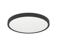 Eglo LED Ceiling Light Fitting Fueva 6, Round Ceiling lamp, Flush Light Fixture, Plastic in Black and White, Ceiling Lighting Warm White-Cold White, ⌀ 39 cm