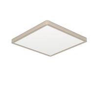 Eglo LED Ceiling Light Fitting Fueva 6, Square Ceiling lamp, Flush Light Fixture, Plastic in Silver and White, Ceiling Lighting Warm White-Cold White, 39x39 cm