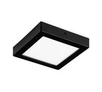 Eglo LED Ceiling Light Fitting Idun, Flush Ceiling lamp Made of Metal and Plastic, Light Fixture in Black, White, luminaire Neutral White, L x W 17 cm