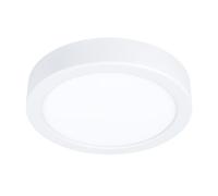Eglo LED Ceiling Light Fitting Idun, Round Ceiling lamp, Flush Light Fixture Made of Metal and Plastic in White, Office and Kitchen Lighting, Neutral White, Ø 17 cm