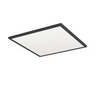 Eglo LED Ceiling Light Fitting Rovito, Round Ceiling lamp, Bathroom Lighting, Flush luminaire Made of Plastic in Black and White, Warm White-Cold White, IP44, 50x50 cm