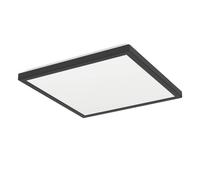 Eglo LED Ceiling Light Fitting Rovito, Round Ceiling lamp, Bathroom Lighting, Flush luminaire Made of Plastic in Black and White, Warm White-Cold White, IP44, 29x29 cm