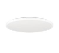 Eglo LED Ceiling Light Fitting Rovito, Round Ceiling lamp with Remote Control, Bathroom Lighting, Flush luminaire Made of Plastic in White, Warm White-Cold White, IP44, Ø 50 cm