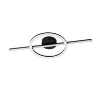 Eglo LED Ceiling Light Fixture Agostino, Geometric Kitchen lamp, Living Room Lighting in Black and Plastic, Warm-Cool White