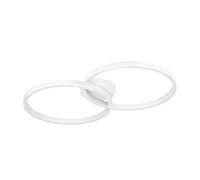 EGLO LED Ceiling Light Fixture Amandolo, dimmable Ceiling lamp with Remote Control, Living Room and Bedroom Lighting with Circles Made of White Metal, Warm White-Cool White, RGB Backlight