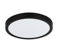 Eglo LED Ceiling Light Fixture Idun 2, Round lamp, Metal and Plastic in Black and White, Neutral White Lighting, Ø 30 cm
