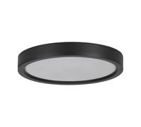 Eglo LED Ceiling Light Fixture Idun-E, Round Hallway lamp, Flush Mount Bedroom Lighting, Black Plastic, Neutral White, Ø 28.5 cm
