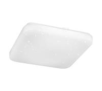 Eglo LED Ceiling Light Fixture Pogliola, Flush Mount lamp with Crystal Effect and dip Switch, Kitchen and Office Lighting, Metal and Plastic, Warm, Neutral, Cool White, 33x33 cm
