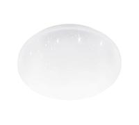 Eglo LED Ceiling Light Fixture Pogliola, Flush Mount lamp with Crystal Effect and dip Switch, Kitchen and Office Lighting, Metal and Plastic, Warm, Neutral, Cool White, Ø 31 cm