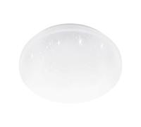 Eglo LED Ceiling Light Fixture Pogliola, Flush Mount lamp with Crystal Effect and dip Switch, Kitchen and Office Lighting, Metal and Plastic, Warm, Neutral, Cool White, Ø 26 cm