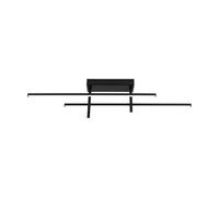 Eglo LED Ceiling Light Fixture Trepiliano, Living Room Flush Mount lamp, Hallway and Bedroom Lighting, Black Metal, Warm White