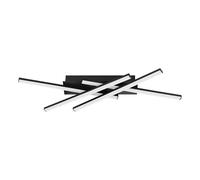 Eglo LED Ceiling Light Vascella, Rod-Shaped Ceiling Lamp for Kitchen and Office, Kitchen Lamp Made of Metal and Plastic in Black and White, Ceiling Lamp Neutral White, 69 x 12 cm