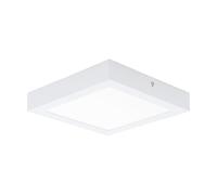 EGLO LED ceiling light Fueva 1, single-flame ceiling lamp | material: die-cast metal, plastic, colour: white, dimensions: 22.5 x 22.5 cm, warm white