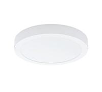 EGLO LED ceiling light Fueva 1, Single-flame Ceiling Lamp | Material: Die-cast Metal, Plastic, Colour: White, Ø: 30 cm, warm white