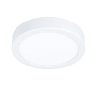 EGLO Fueva 5 LED Ceiling Light, Diameter 16 cm, 1-Bulb Surface-Mounted Light Made of Steel and a Plastic Light Area, Ceiling Light in White, LED Surface Light, Neutral White
