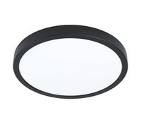 EGLO LED ceiling light Fueva 5, Ø 28.5 cm | single-flame surface light made of steel with a plastic light surface, ceiling lamp in black and white, neutral white