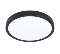EGLO Fueva 5 LED Ceiling Light, Diameter 28.5 cm, 1-Bulb Surface-Mounted Light Made of Steel and a Plastic Light Surface, Ceiling Light in Black, White, LED Surface Light, Warm White