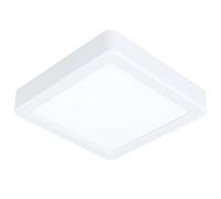 EGLO LED Ceiling Light Fueva 5, L x W 16 cm, 1 Bulb Surface-Mounted Light Modern Made of Steel and a Plastic Light Surface, Ceiling Light in White, LED Surface, Warm White