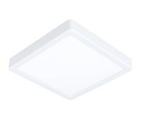 EGLO LED Ceiling Light Fueva 5, L x W 21 cm, 1 Bulb Surface-Mounted Light Modern Made of Steel and a Plastic Light Surface, Ceiling Light in White, LED Surface, Warm White