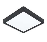 EGLO LED ceiling light Fueva 5, L x W 21 cm | surface light made of steel and a plastic light surface, ceiling lamp in black, white, LED surface lamp neutral white