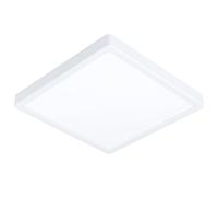 EGLO LED ceiling light Fueva 5, L x W 28.5 cm | Single-flame Surface Light made of Steel with a Plastic Light Panel, Ceiling Lamp in White, warm white LED Surface Lamp
