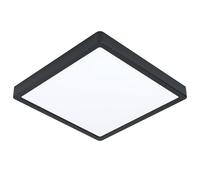 EGLO LED ceiling light Fueva 5, L x W 28.5 cm | Single-flame Surface Light made of Steel with Plastic Light Panel, Ceiling Lamp in Black and White, warm white