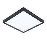 EGLO LED ceiling light Fueva 5, L x W 28.5 cm | Surface Light made of Steel with a Plastic Light Panel, Ceiling Lamp in Black and White, Surface Lamp neutral white