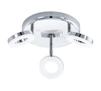 EGLO LED ceiling light Gonaro, 3-light ceiling fixture | minimalist ceiling illumination, living room lamp made of chrome steel, warm white ceiling lamp