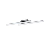 Eglo LED Ceiling Light Lapela, 2-Light Ceiling Lamp, Living Room Lamp | Kitchen Lamp made of Aluminium, Steel and Plastic, Hallway ceiling light in Chrome, Satin Finish