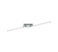 Eglo LED Ceiling Light Lasana 2, 2-Light Ceiling Fixture, Materials: Aluminium, Steel, Plastic, Colour: Chrome, White