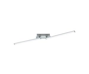 Eglo LED Ceiling Light Lasana 2, 2-Light Ceiling Fixture, Materials: Aluminium, Steel, Plastic, Colour: Chrome, White