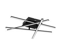 Eglo LED Ceiling Light Lasana 3, 3-Light wall lamp Modern, Ceiling lamp Made of Steel in Black and Plastic in White, Living Room lamp, Warm White