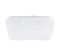 EGLO LED ceiling light panel Frania-S, flush mount lamp with crystal effect, starry sky wall lamp made of white steel and plastic, kitchen and bathroom lighting, neutral white, IP44, 13x13 in