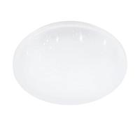 Eglo LED Ceiling Light Panel Frania-S, Flush Mount lamp with Crystal Effect | starry sky wall lamp made of white steel and plastic, kitchen and bathroom lighting, neutral white, IP44, Ø 12 in