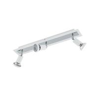 Eglo LED Ceiling Light Sarria, 3-Light Ceiling Fixture, Metal Ceiling Spotlight, Living Room Lamp in White and Chrome, Spots with GU10 Bulbs, Warm White