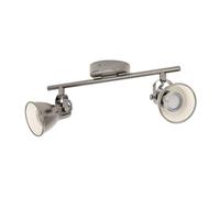 Eglo Seras Nickel Ceiling 2 Light Spotlight