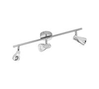 EGLO LED ceiling light Tiberio, ceiling spotlight, steel, plastic in chrome
