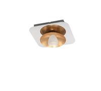EGLO LED ceiling light Torano, 1-flame dimmable ceiling lamp | modern living room light, kitchen lamp made of metal in chrome, gold and frosted glass, warm white LED hallway ceiling light