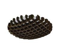 Eglo LED Ceiling Light Valdecabras, 1-Light Wall Lamp Modern, Unique, Ceiling Lamp Made of Steel, Plastic in White and Wood in Dark Brown, Living Room Light with Ø 51 cm