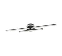 Eglo LED Ceiling Light Vascella, Rod-Shaped Flush Mount lamp for Kitchen and Office, Made of Metal Plastic in Black White, Neutral 72 x 14 cm
